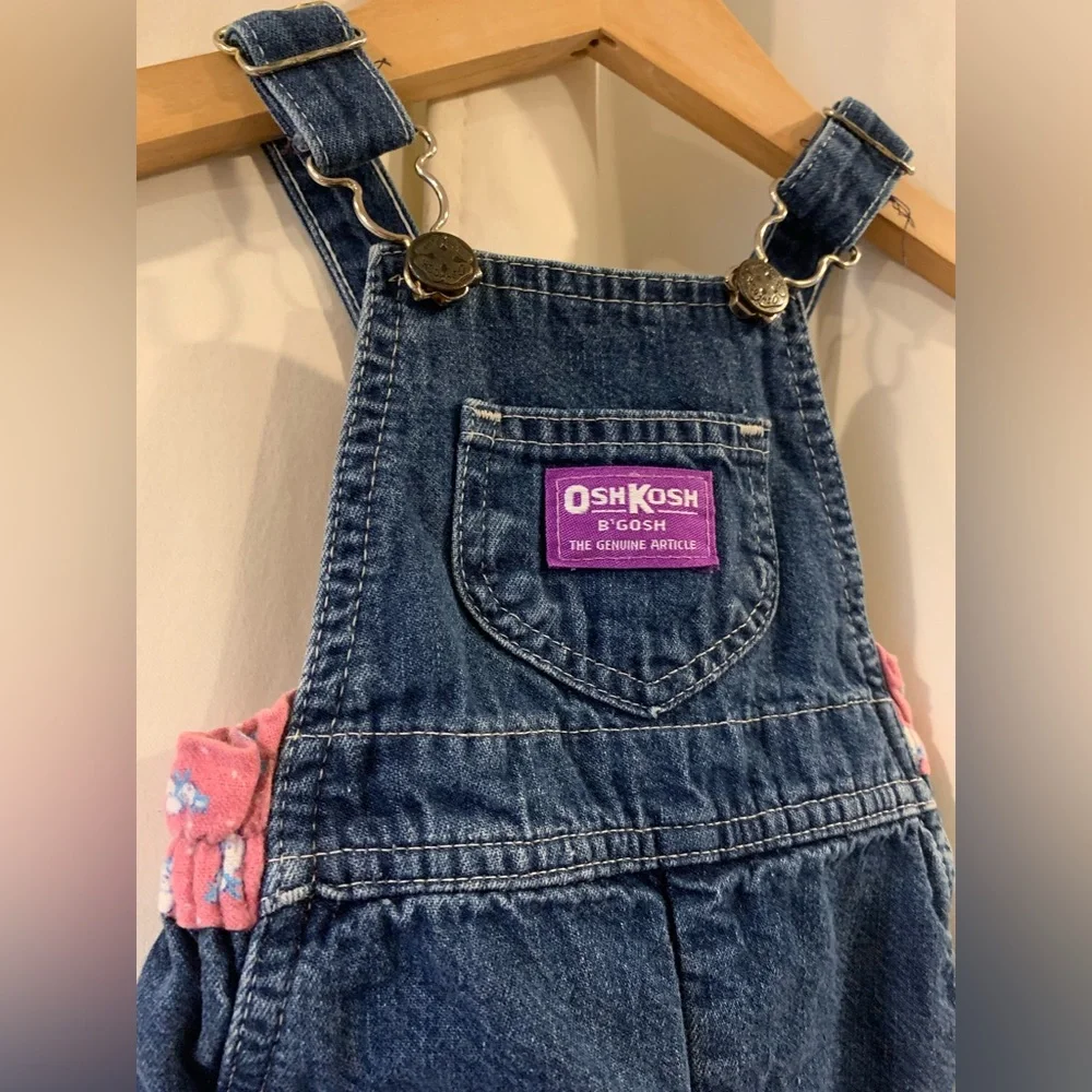 Oshkosh Snowman Baby Overalls Vintage Size 3-6 Months Made In USA